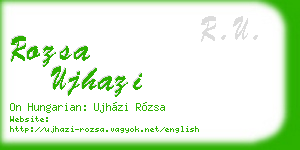 rozsa ujhazi business card